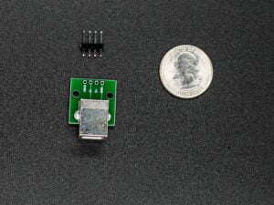 USB Type B Breakout Board, 5-Pin Female Connector