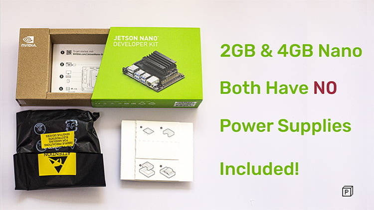 the official jetson nano developer kit does not have power supply included